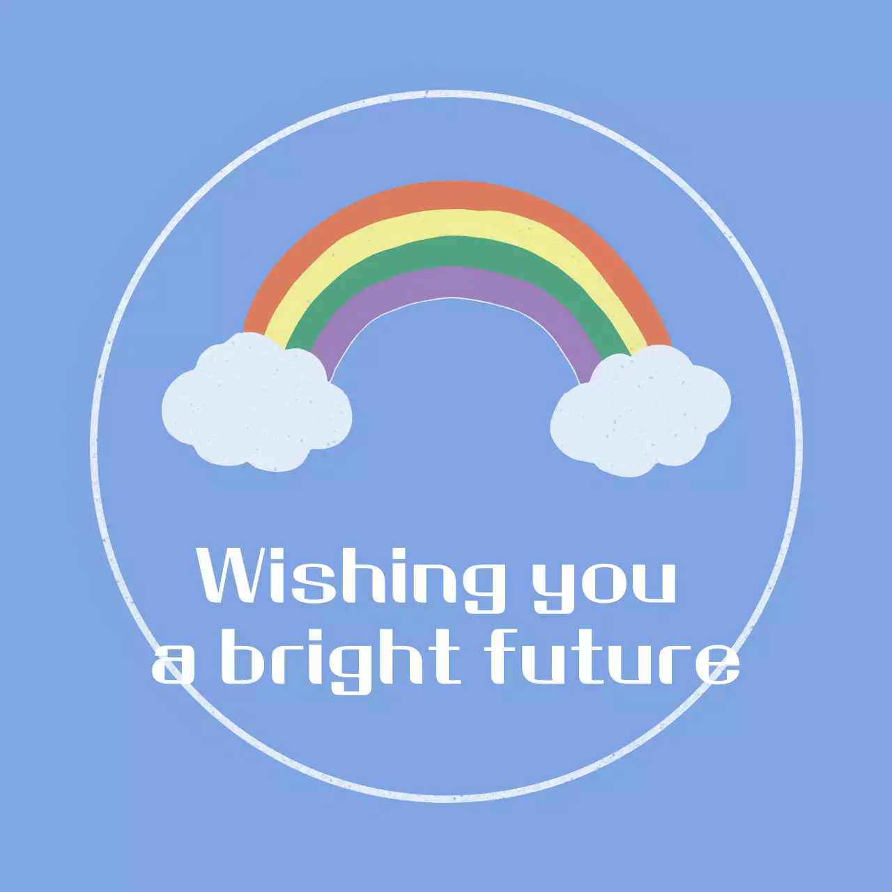 Blue Simple Cheer Message Promotion