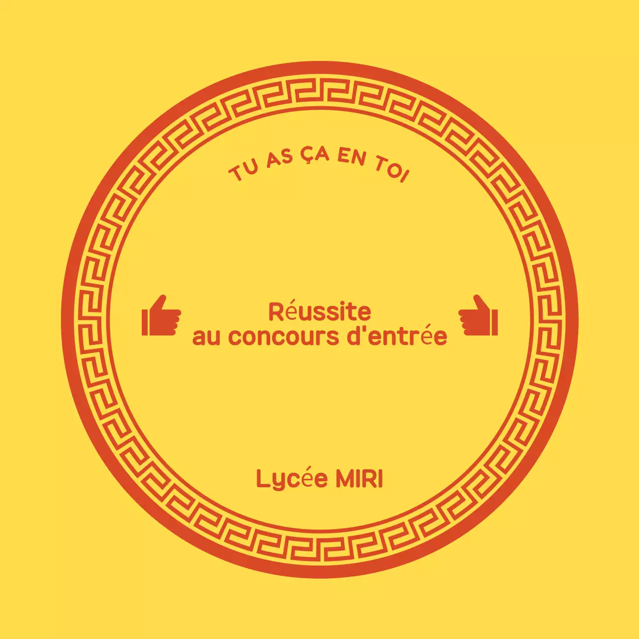 Test d'aptitudes scolaires simples du collège jaune