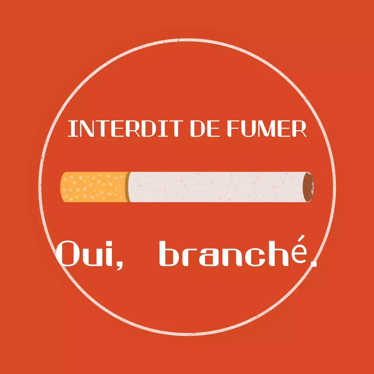 Avis d'interdiction de fumer Red Simple