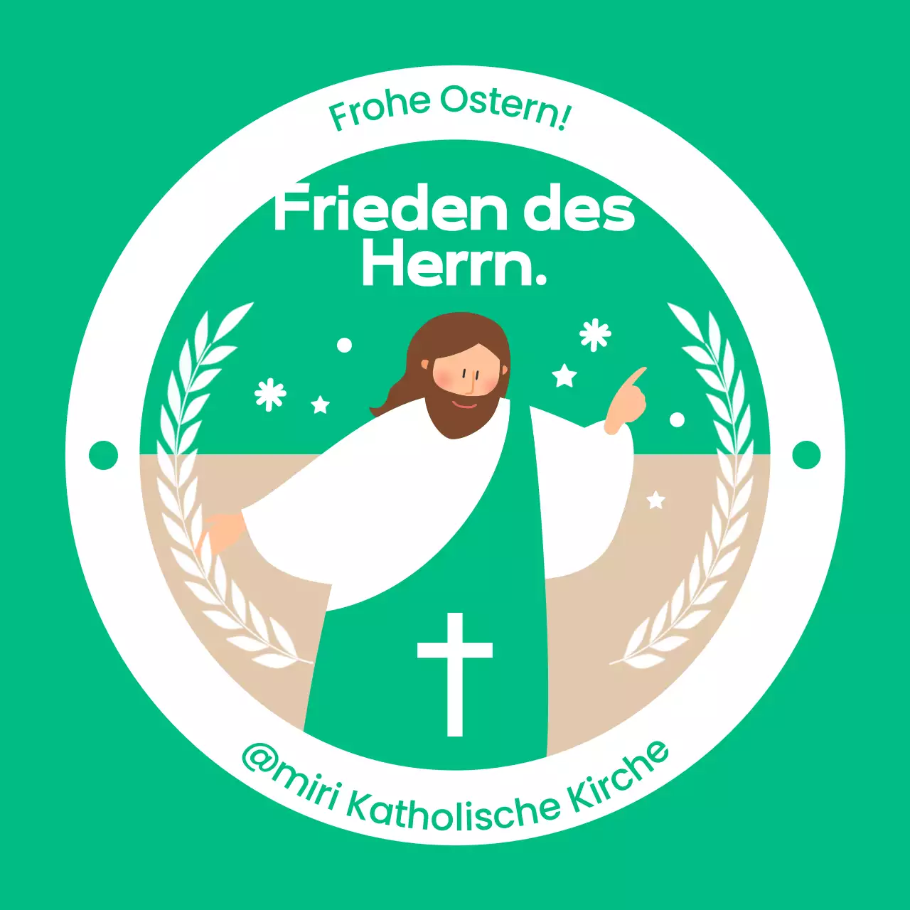 Grüner, einfacher Osterfest-Leitfaden