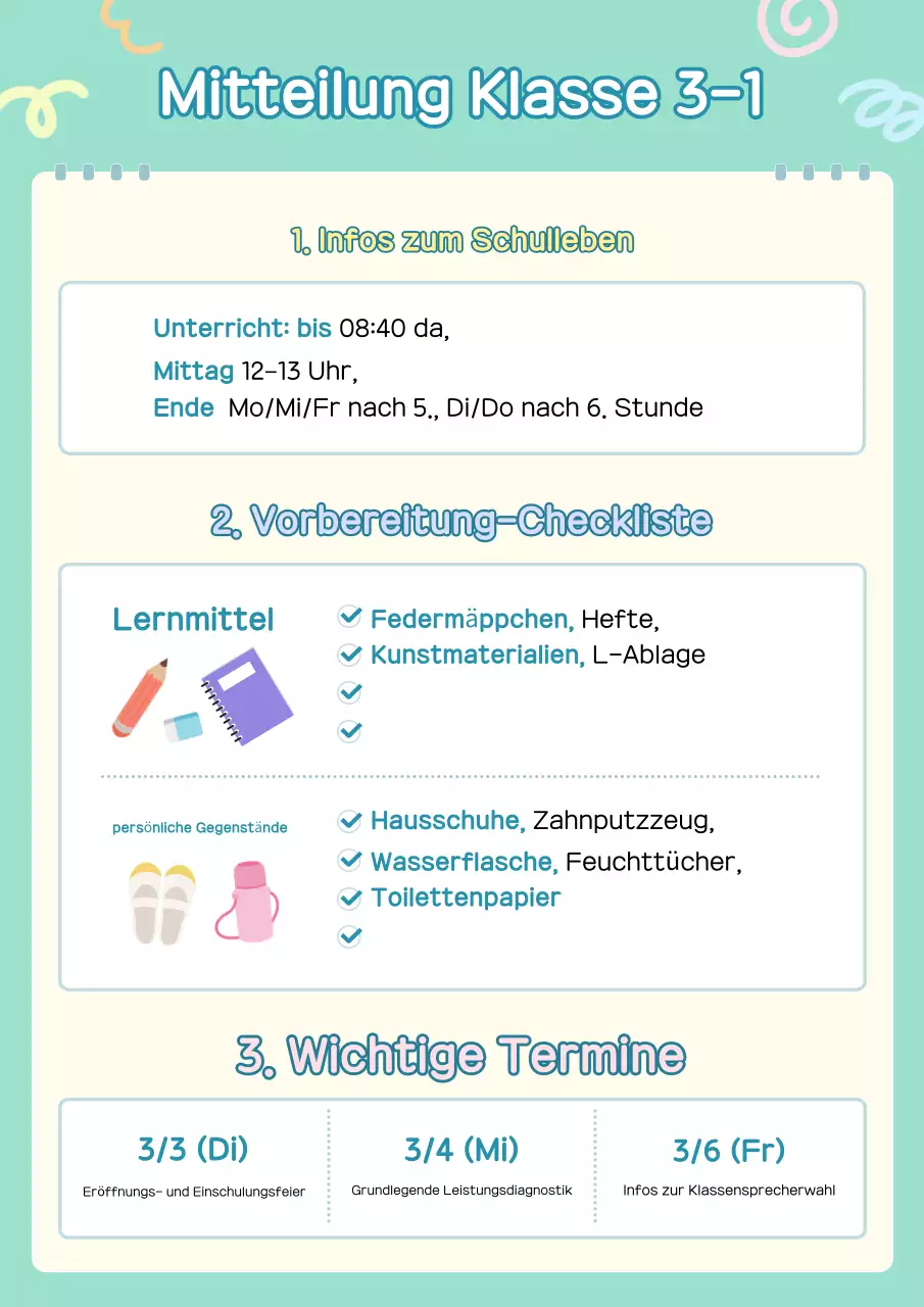 Leitfaden für das Schulleben von Mint Clean