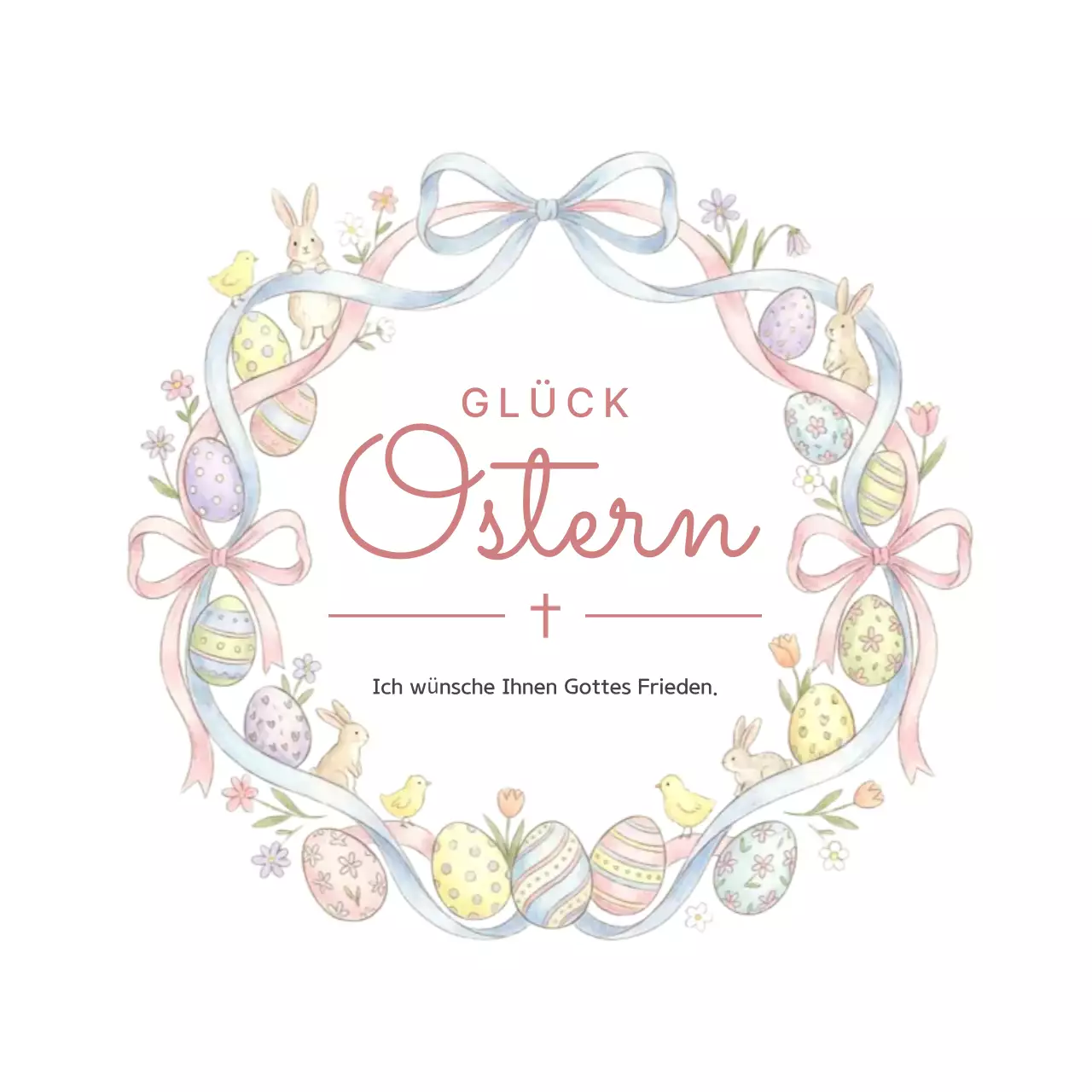 Rosa und niedliche Osterfeier