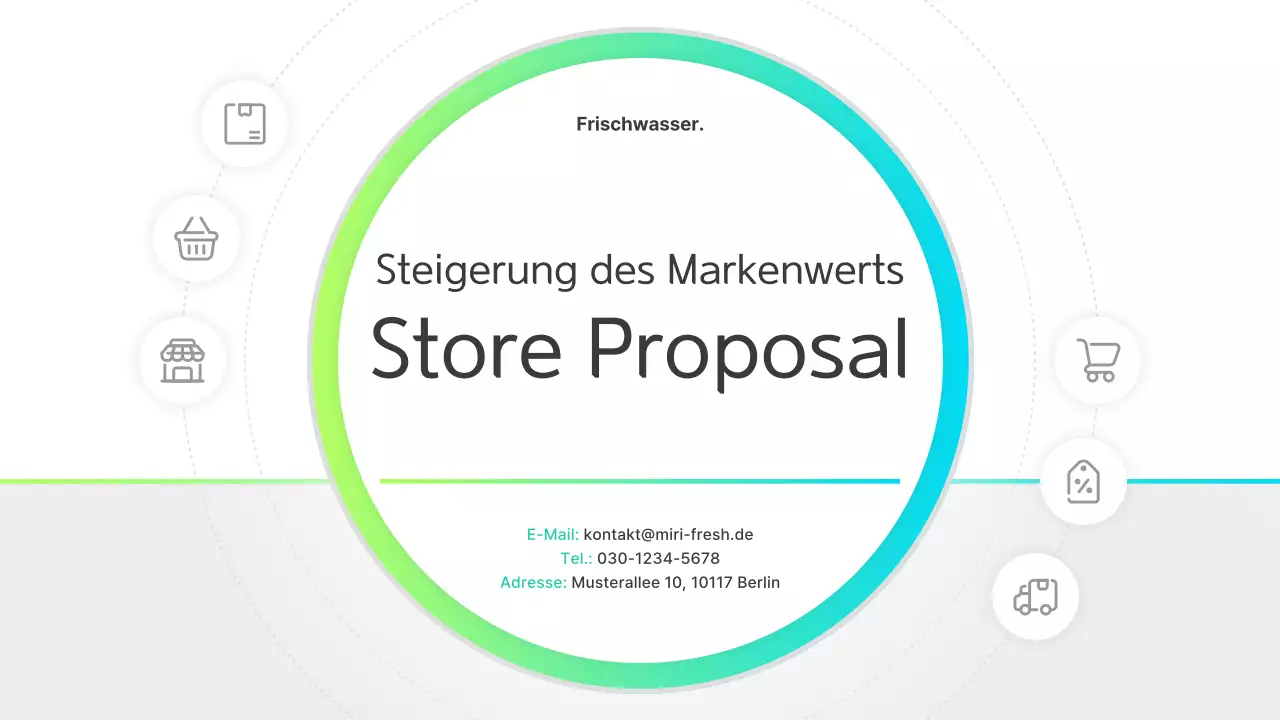 Vorschlag für ein grünes, minimalistisches Ladenkonzept