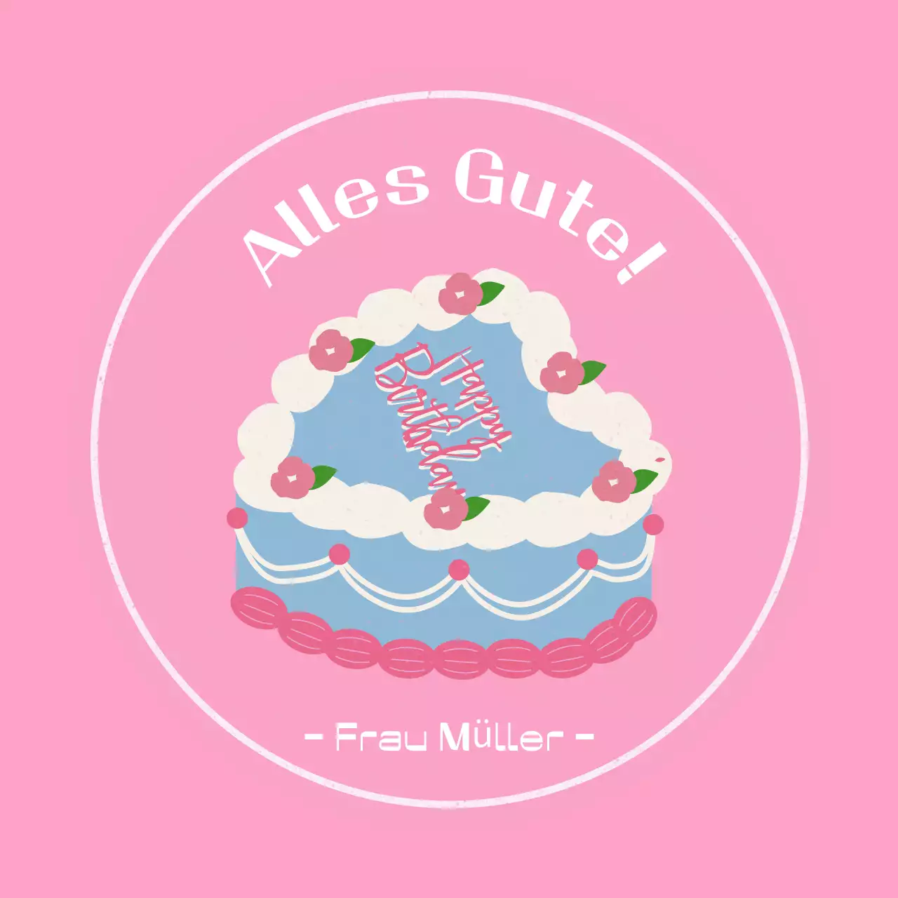 Rosa und niedliche Geburtstagsfeier