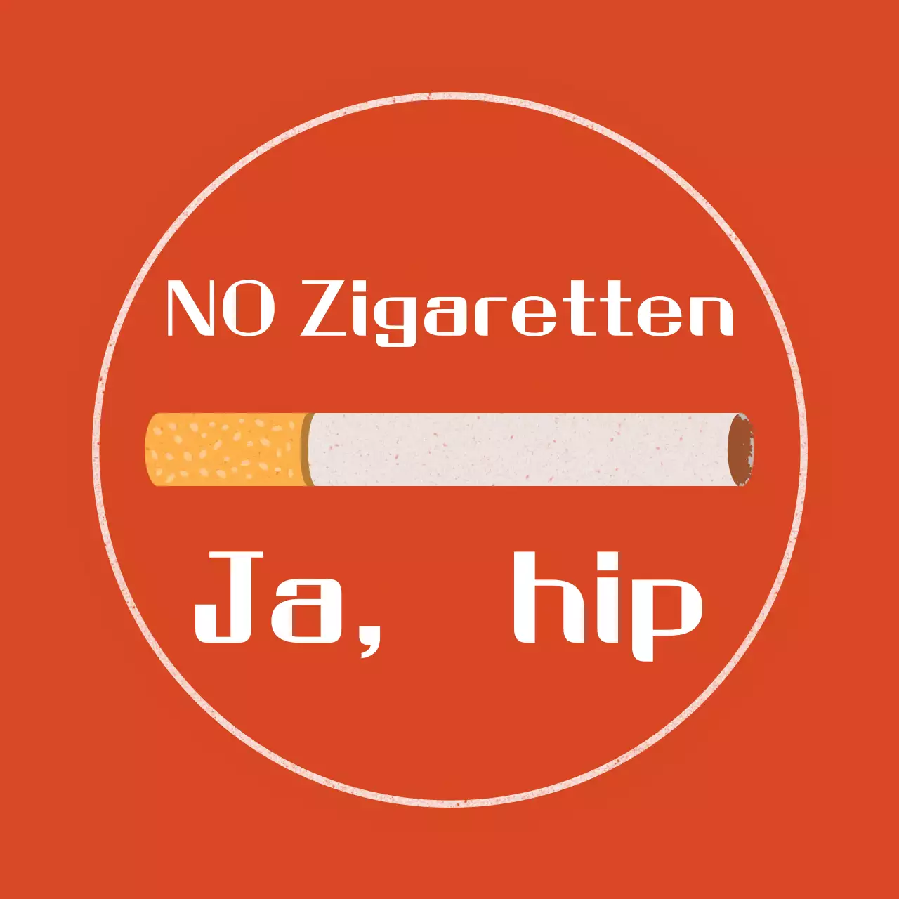 Rote einfache Rauchverbotsmitteilung