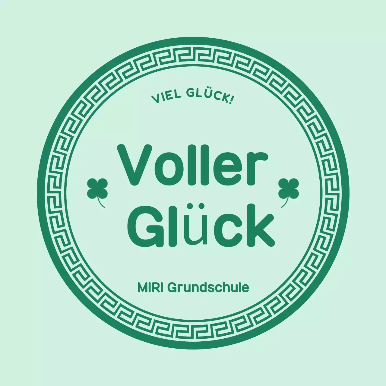 Einfacher grüner Glücksspruch