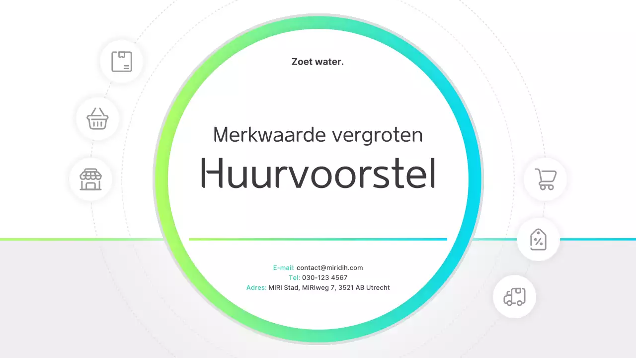 Groen Minimalistisch Winkelvoorstel