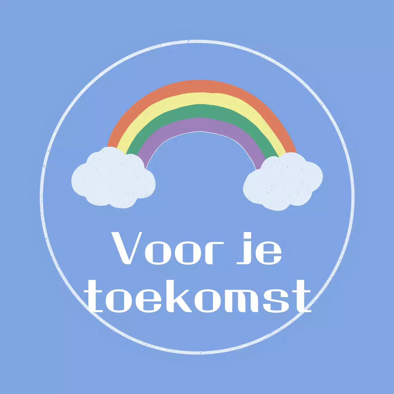 Blauwe, eenvoudige, vrolijke boodschap promotie