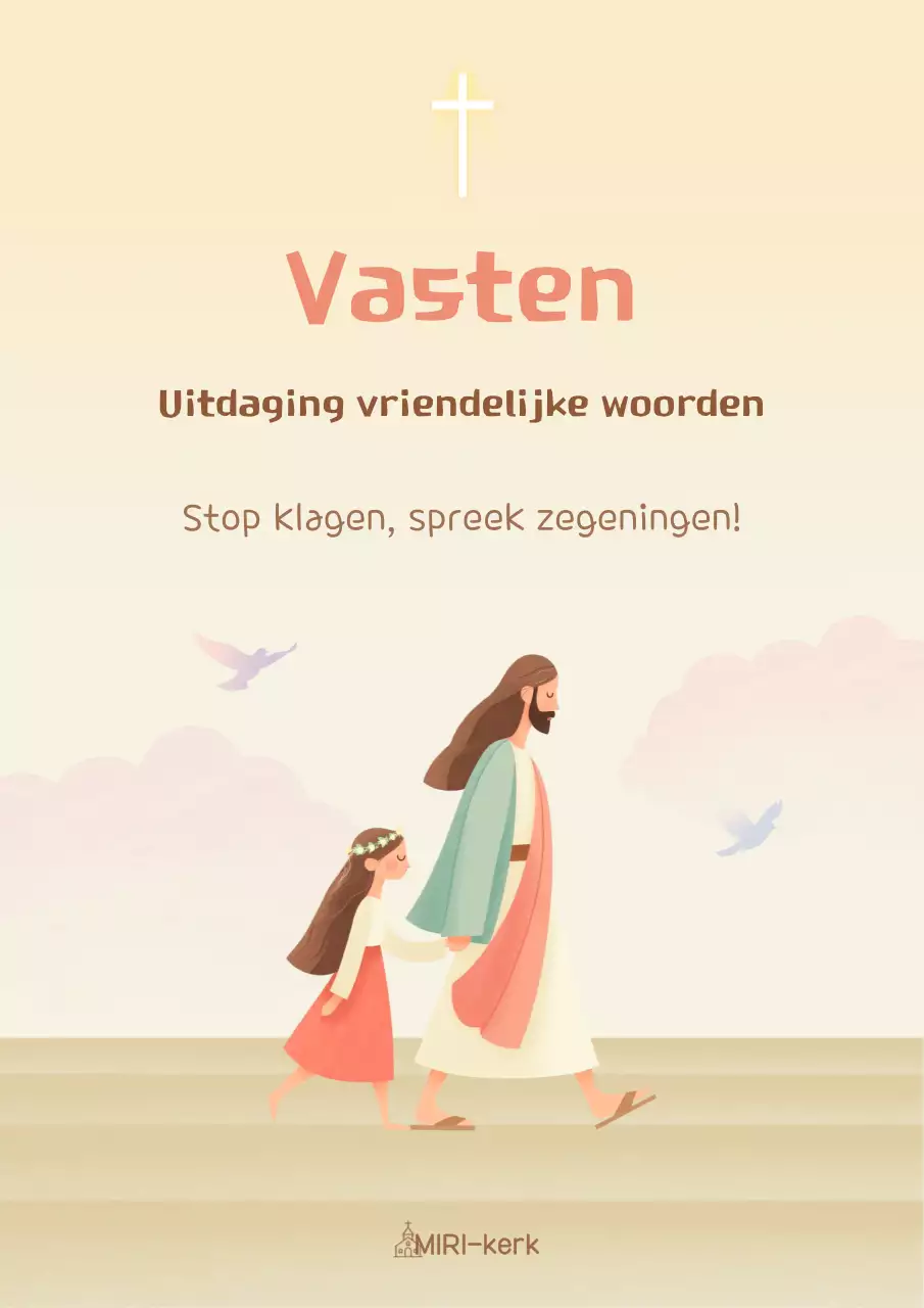 Beige Eenvoudige Vastengids