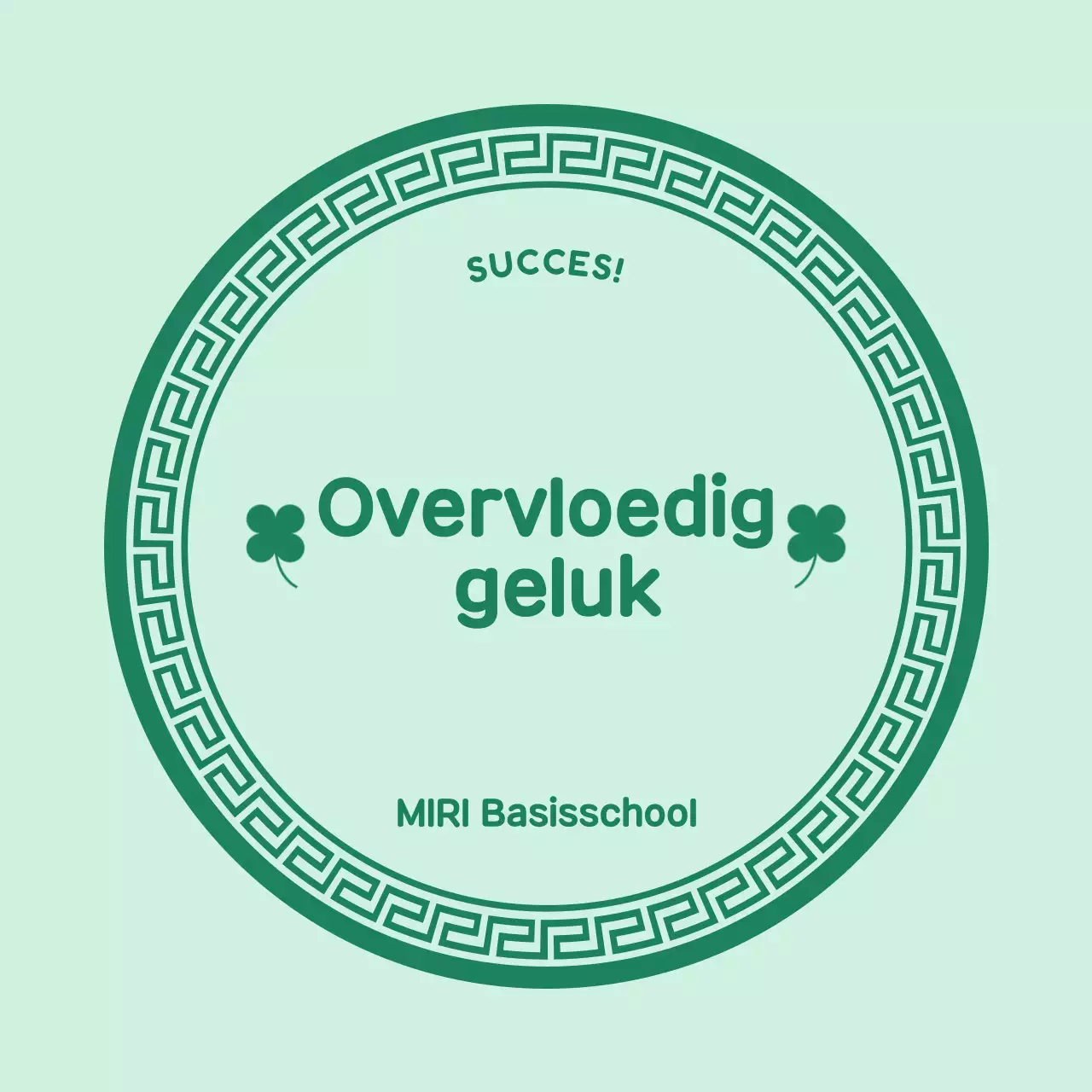 Groene, eenvoudige gelukswens