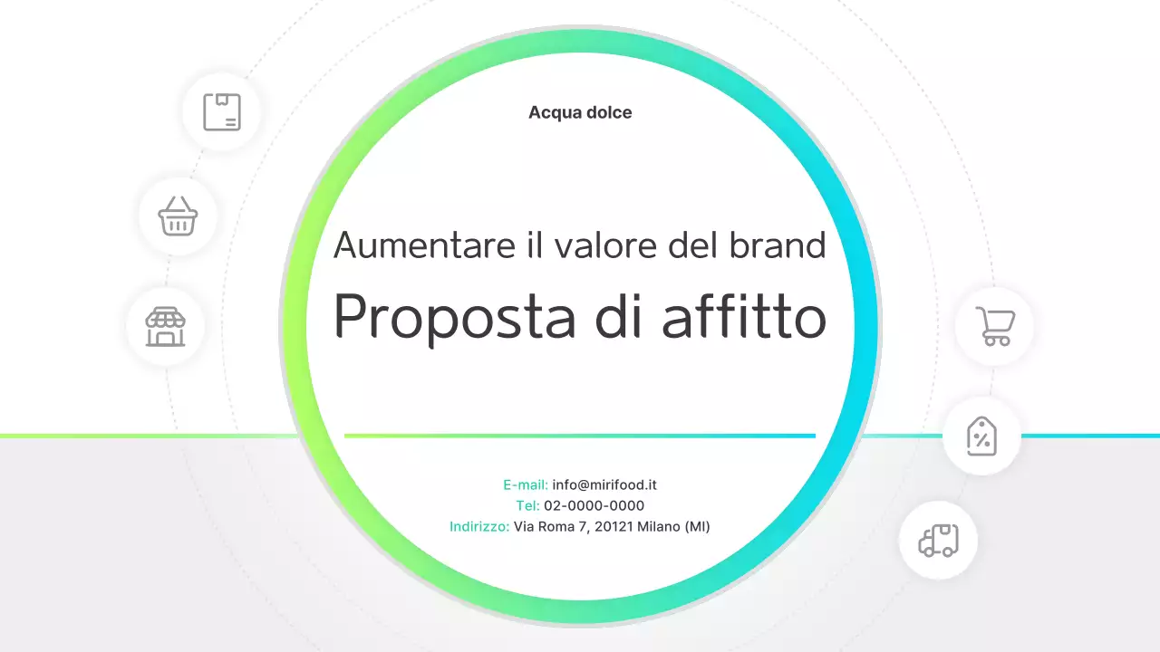 Proposta di negozio minimale verde