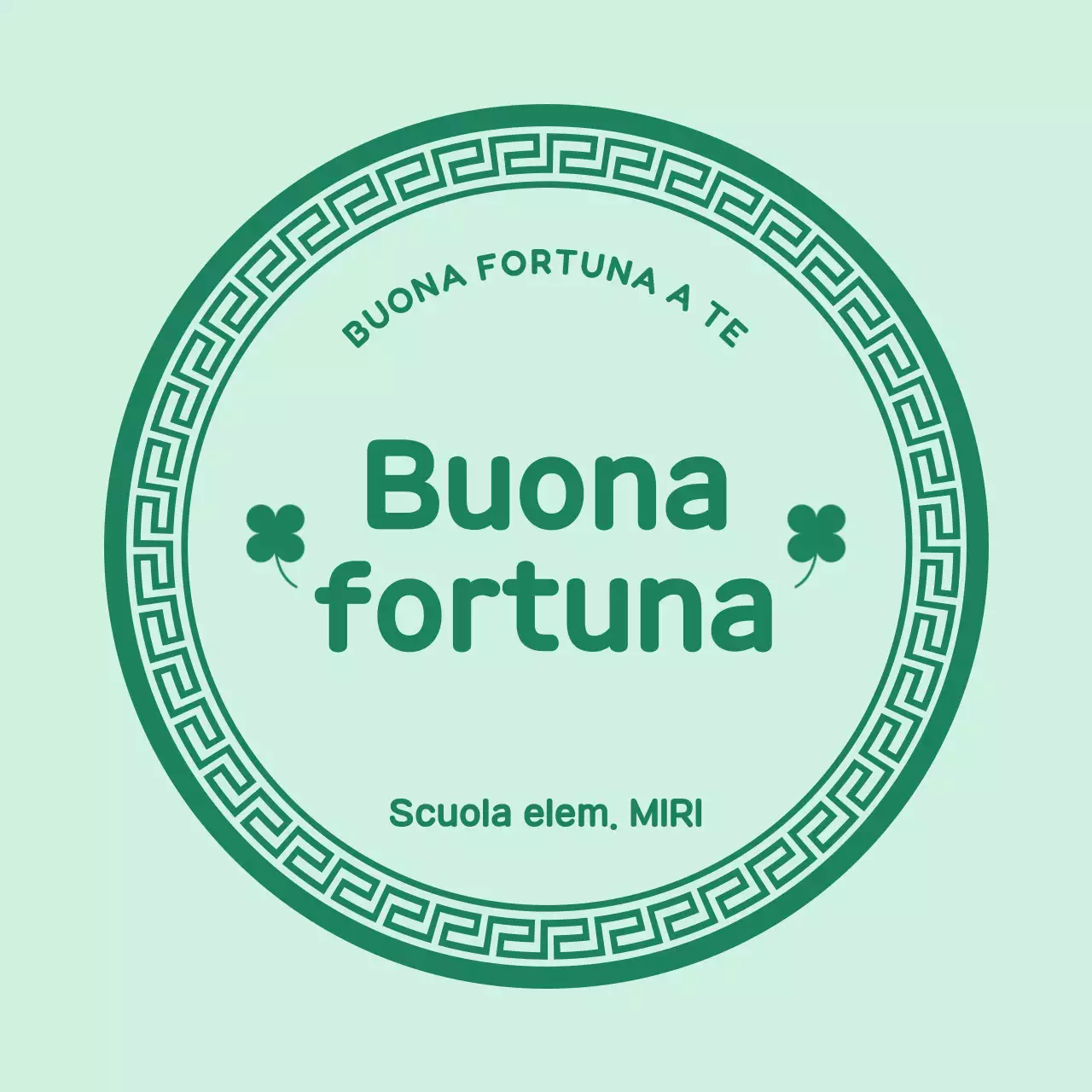 Frase semplice di buona fortuna verde