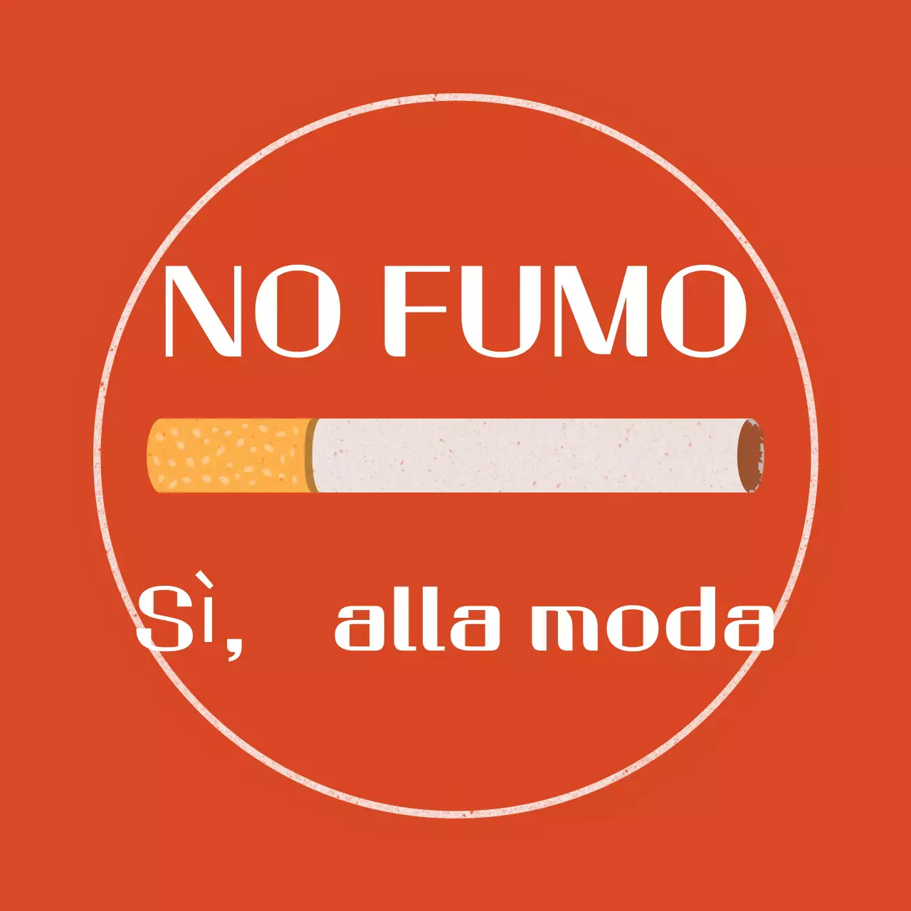 Avviso di divieto di fumo semplice rosso