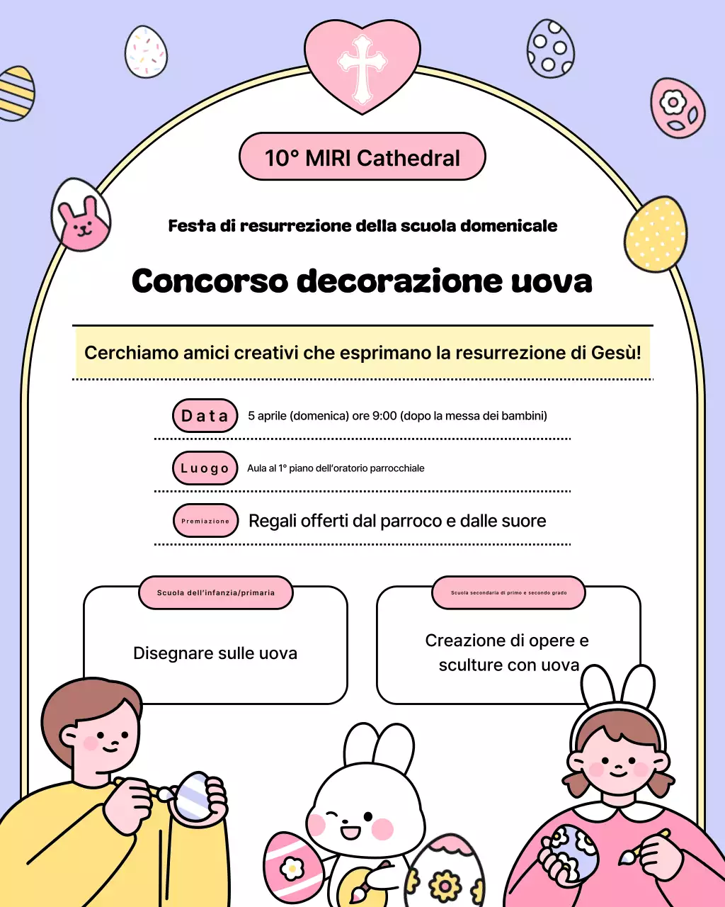 Annuncio del concorso di decorazione di uova di Pasqua carine di Yeonbora