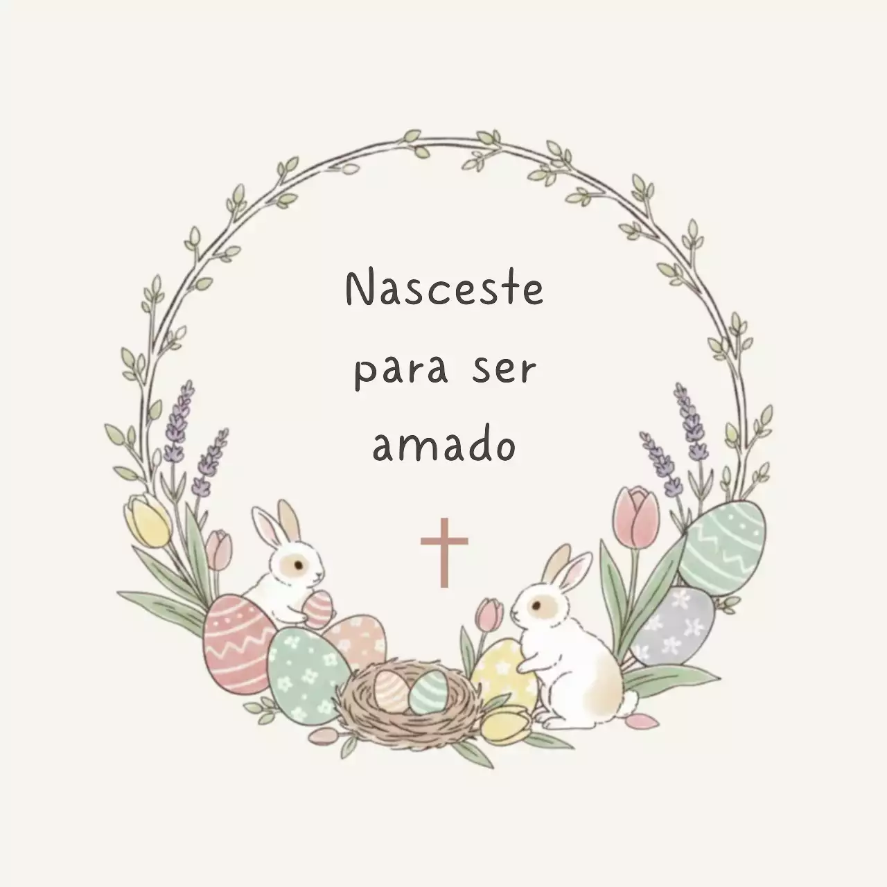 Festival de Páscoa para Bebês Bege