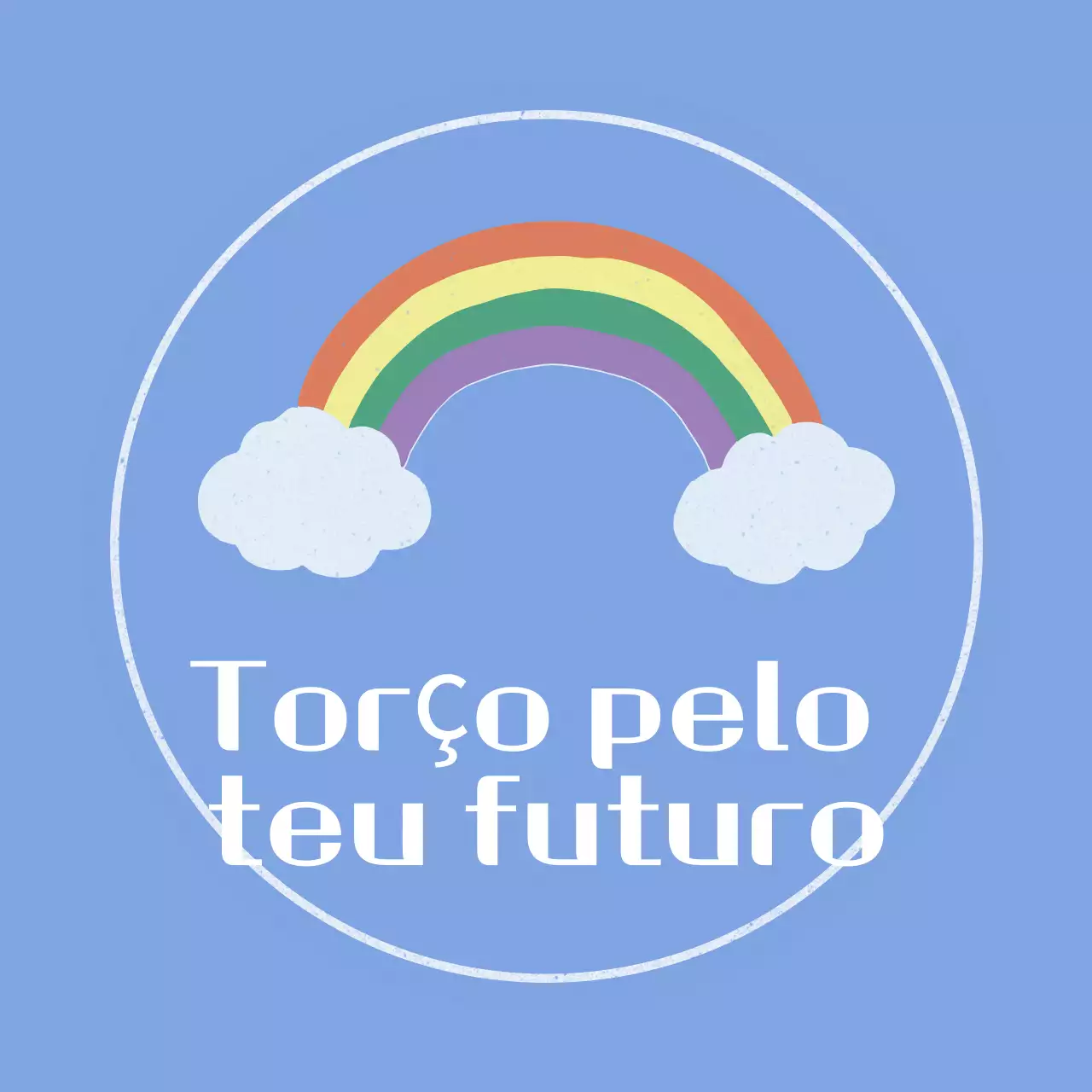 Promoção de mensagem de incentivo simples em azul