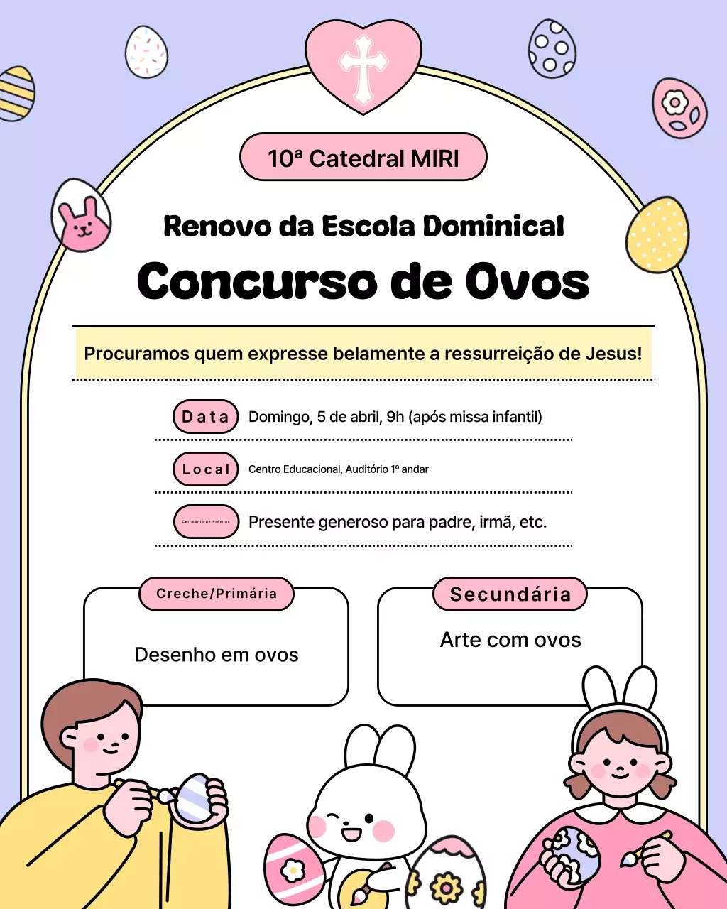 Anúncio do Concurso de Decoração de Ovos de Páscoa Fofos de Yeonbora