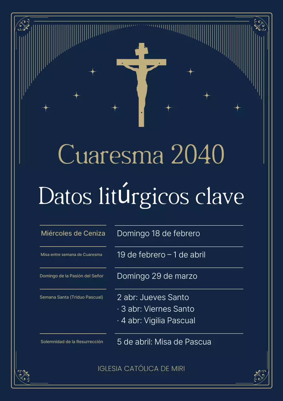 Guía cuaresmal clásica azul