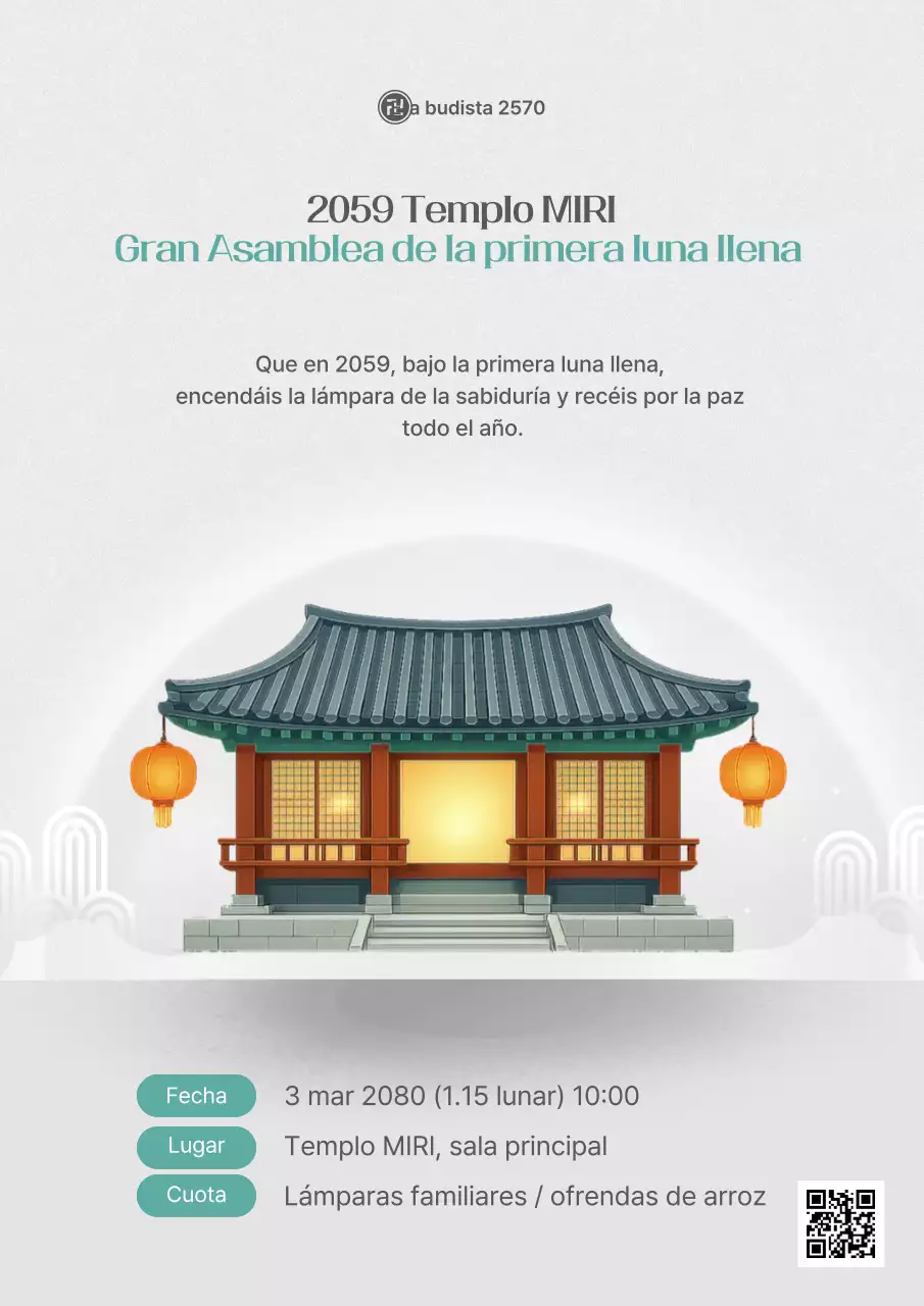 Guía del servicio de Dharma budista de Gray Clean