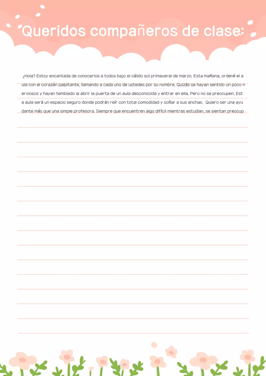 Guía sencilla para la vida escolar en color rosa