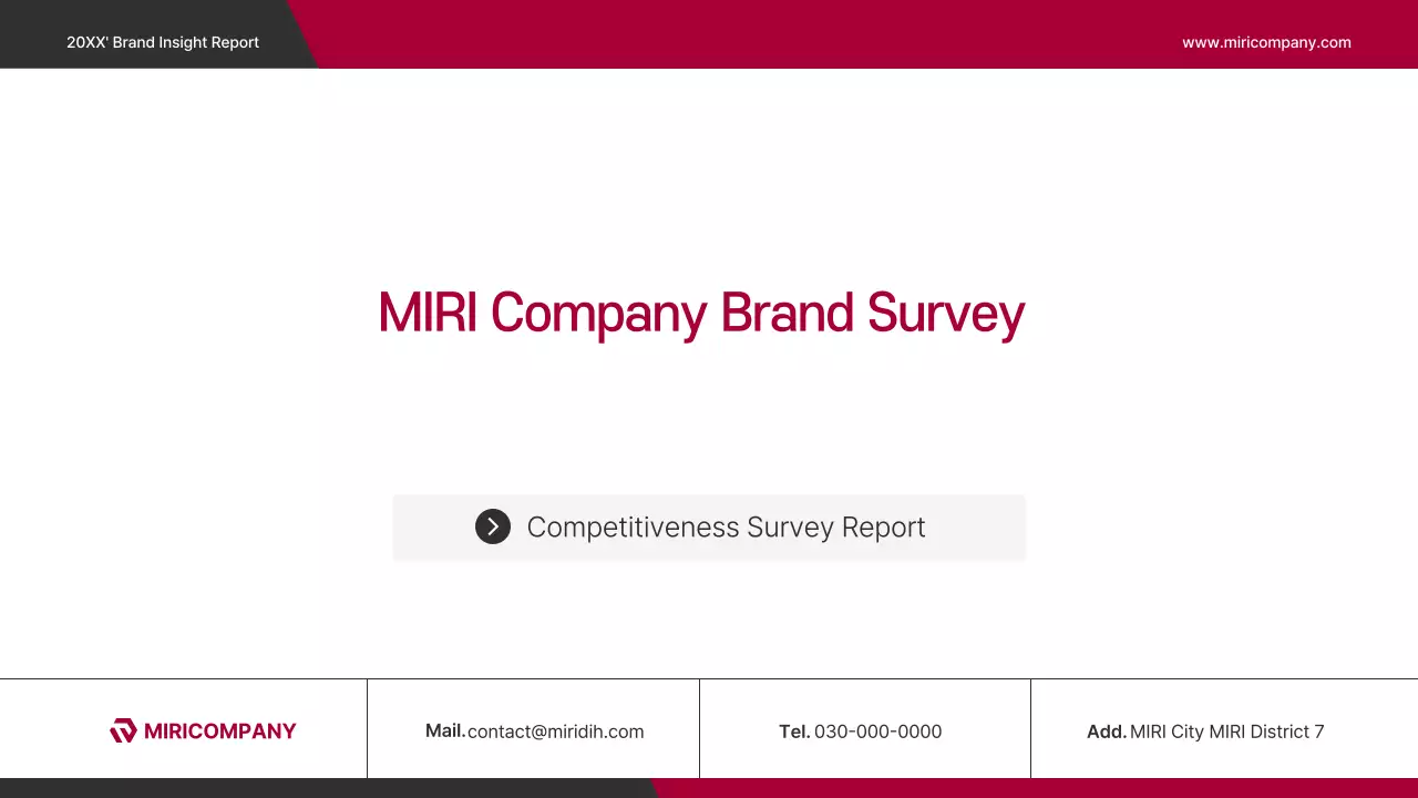 Red Modern Brand Survey Report