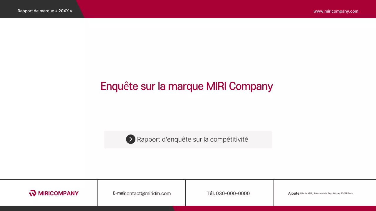 Rapport d'enquête sur la marque Red Modern