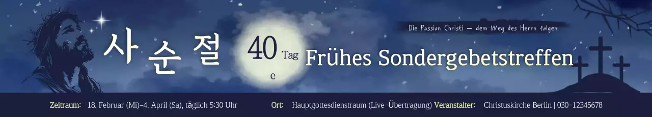 Einfacher Fastenleitfaden in Marineblau