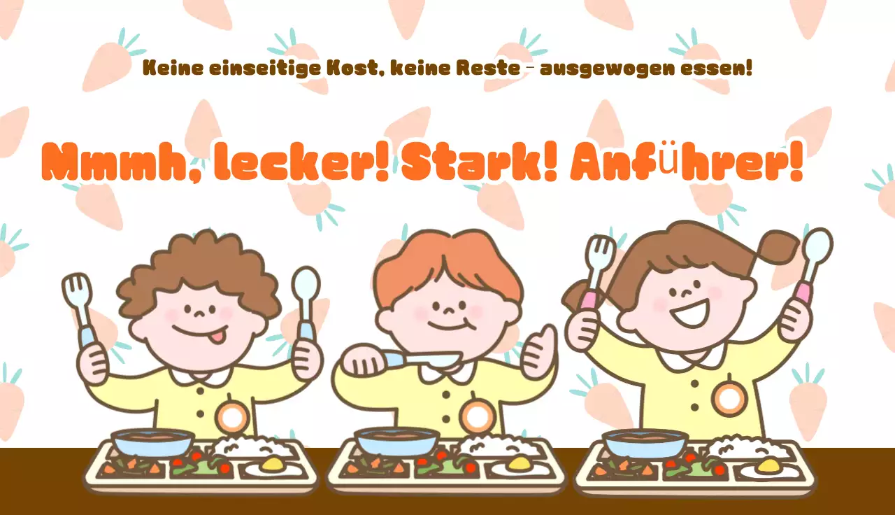 Orange Einfacher Mahlzeitenleitfaden