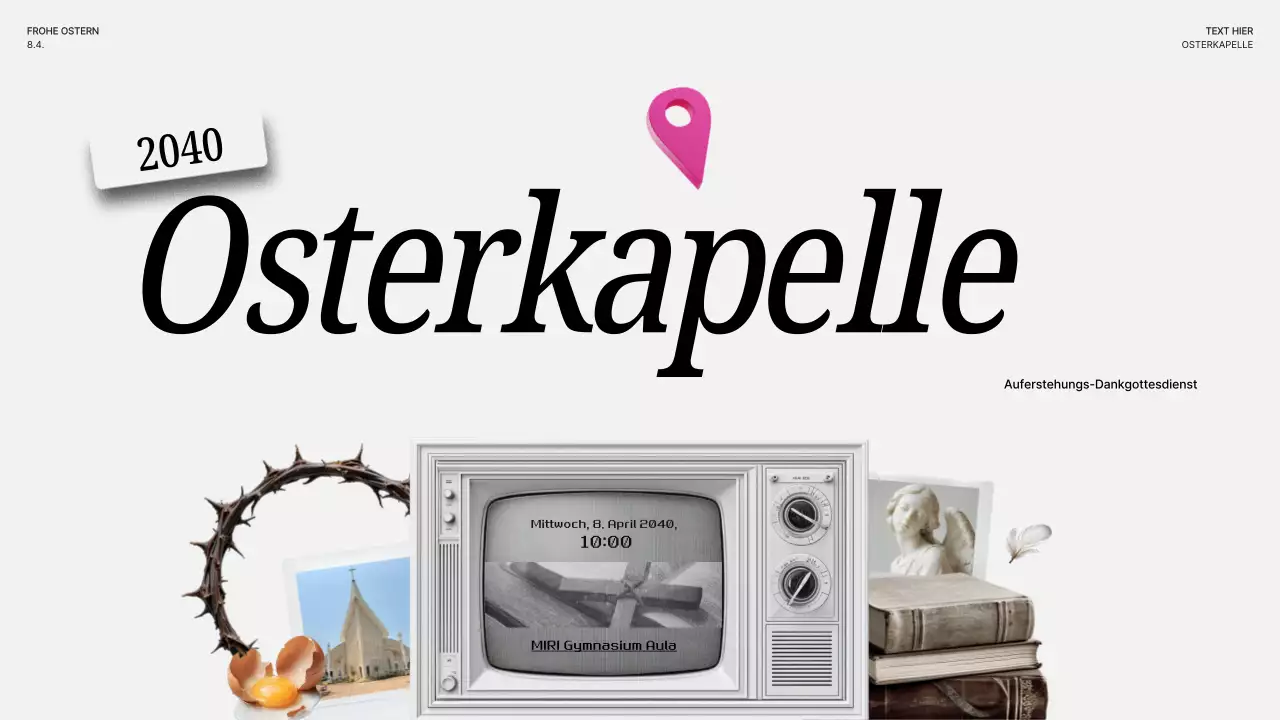 Pink Simple Resurrection Thanksgiving Service Guide