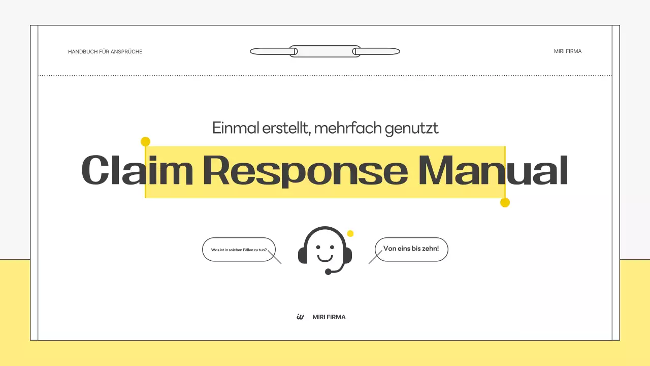 Gelbes Handbuch zur Beantwortung einfacher Schadensmeldungen