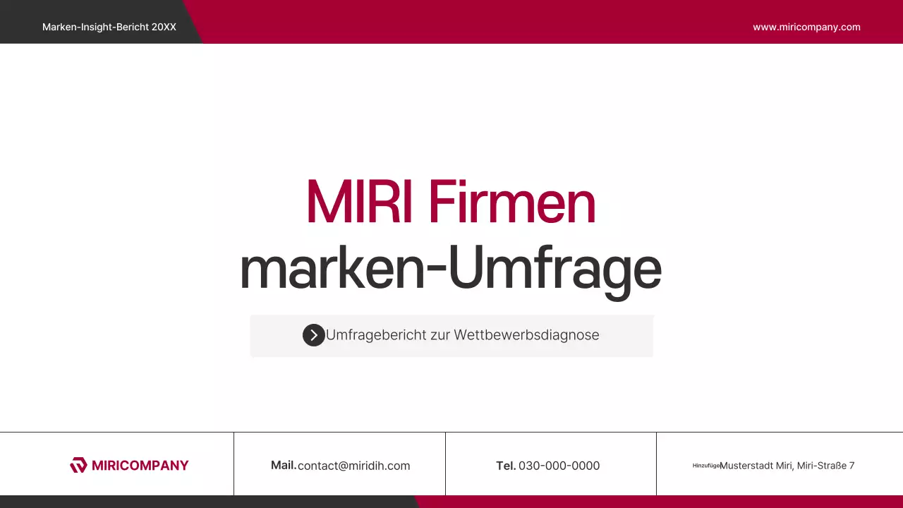 Red Modern Markenumfragebericht