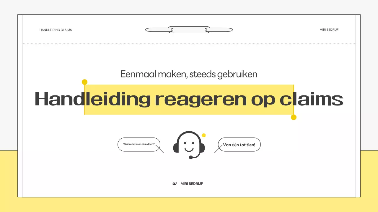 Gele handleiding voor eenvoudige schadeclaimafhandeling