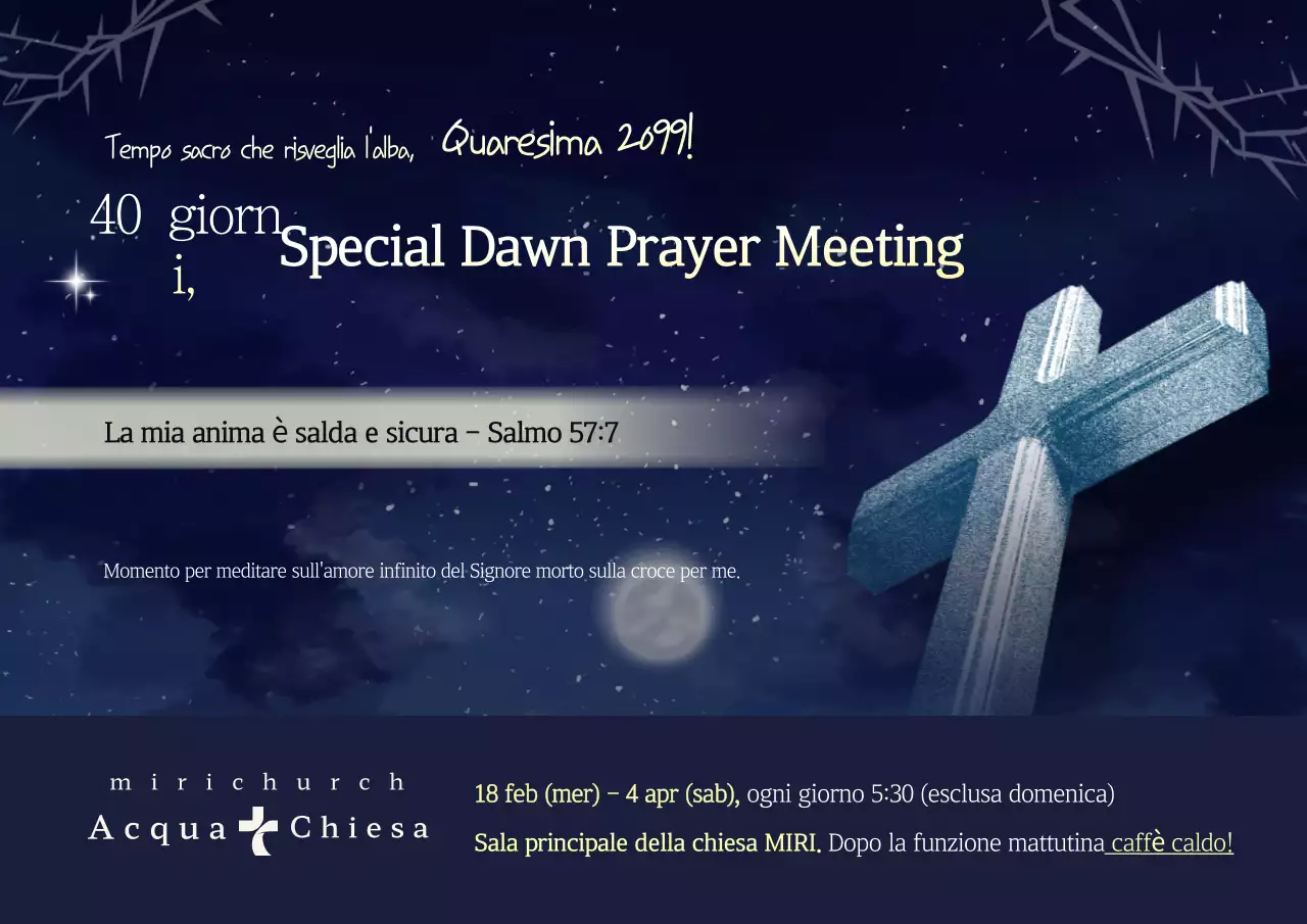 Mostra speciale quaresimale blu navy e pulita