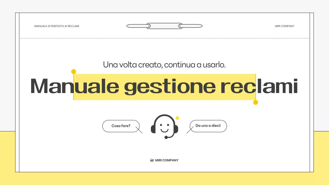 Manuale di risposta semplice ai reclami gialli