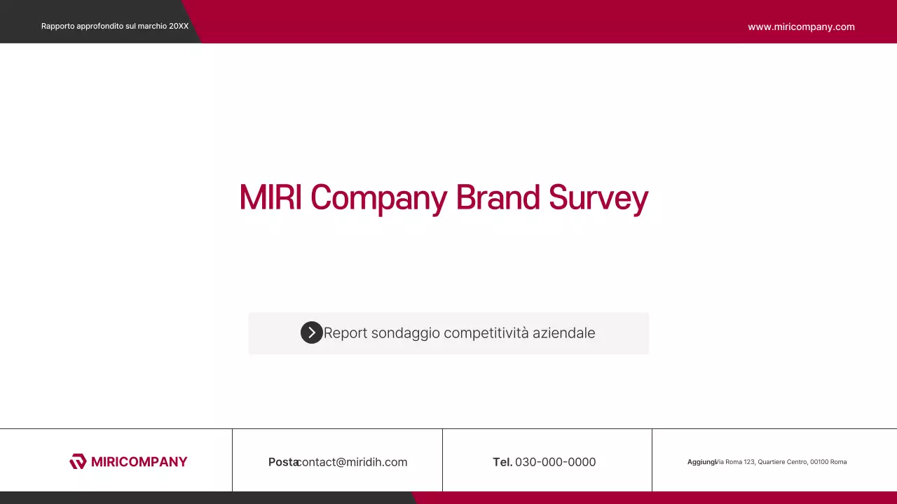 Rapporto di indagine sul marchio Red Modern