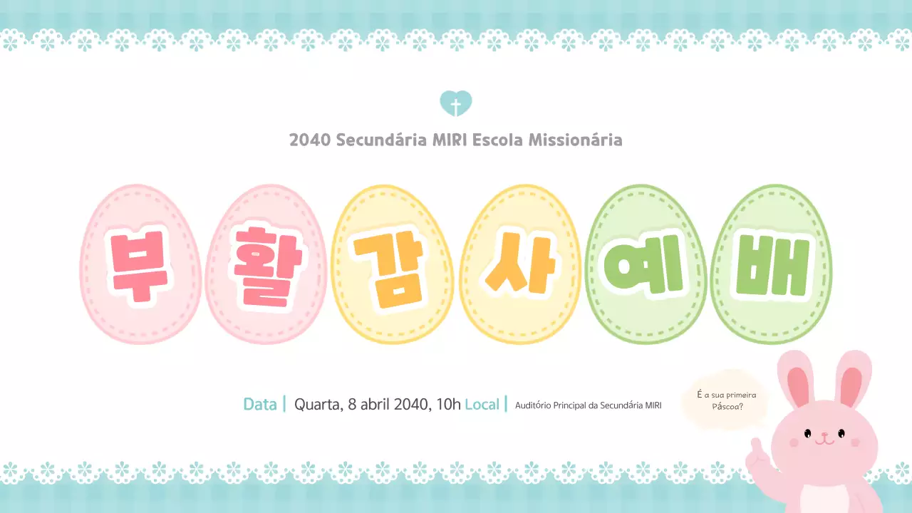 Guia de Serviço de Páscoa Pastel Cute