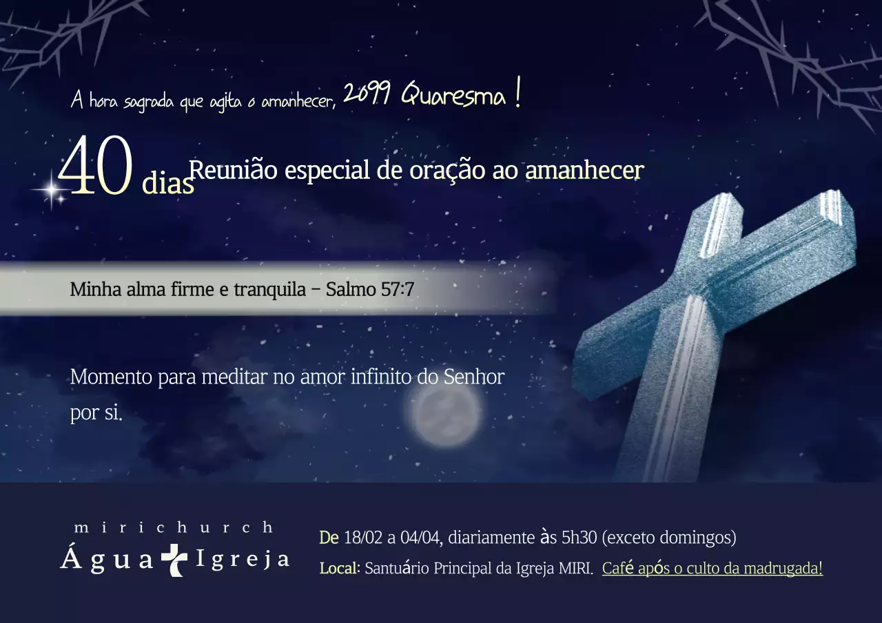 Exposição Especial da Quaresma Azul Marinho Limpa