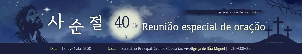 Guia simples azul-marinho para a Quaresma
