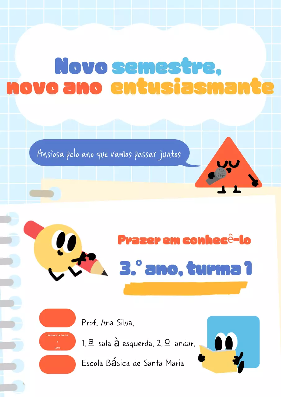 Bebê Azul, bem-vindo ao novo semestre!