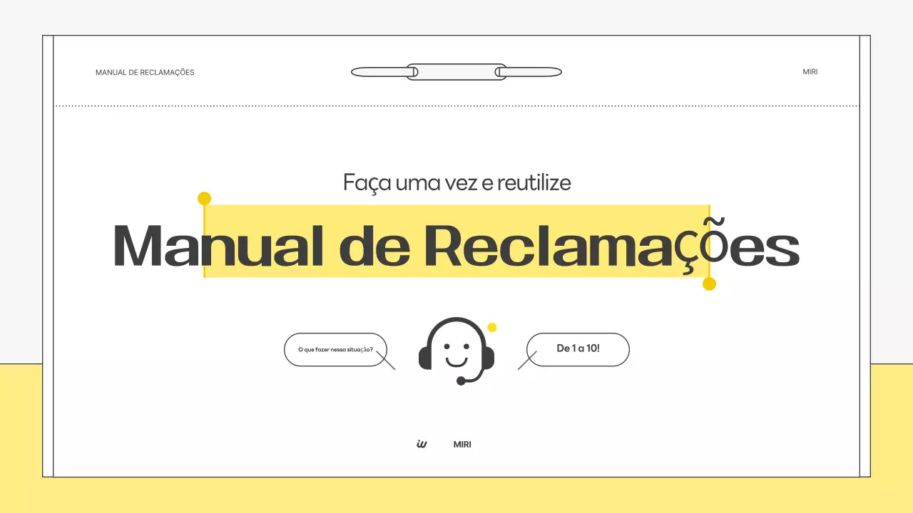Manual de Resposta a Reclamações Simples Amarelo
