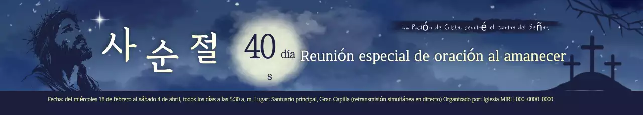 Guía sencilla de Cuaresma en azul marino