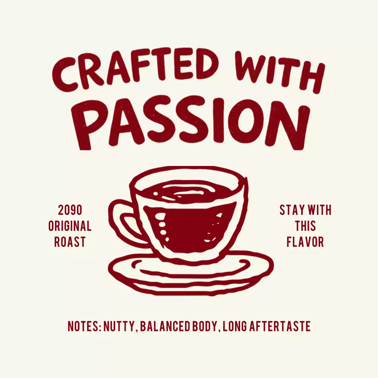 베이지 레트로 커피 메뉴판 홍보