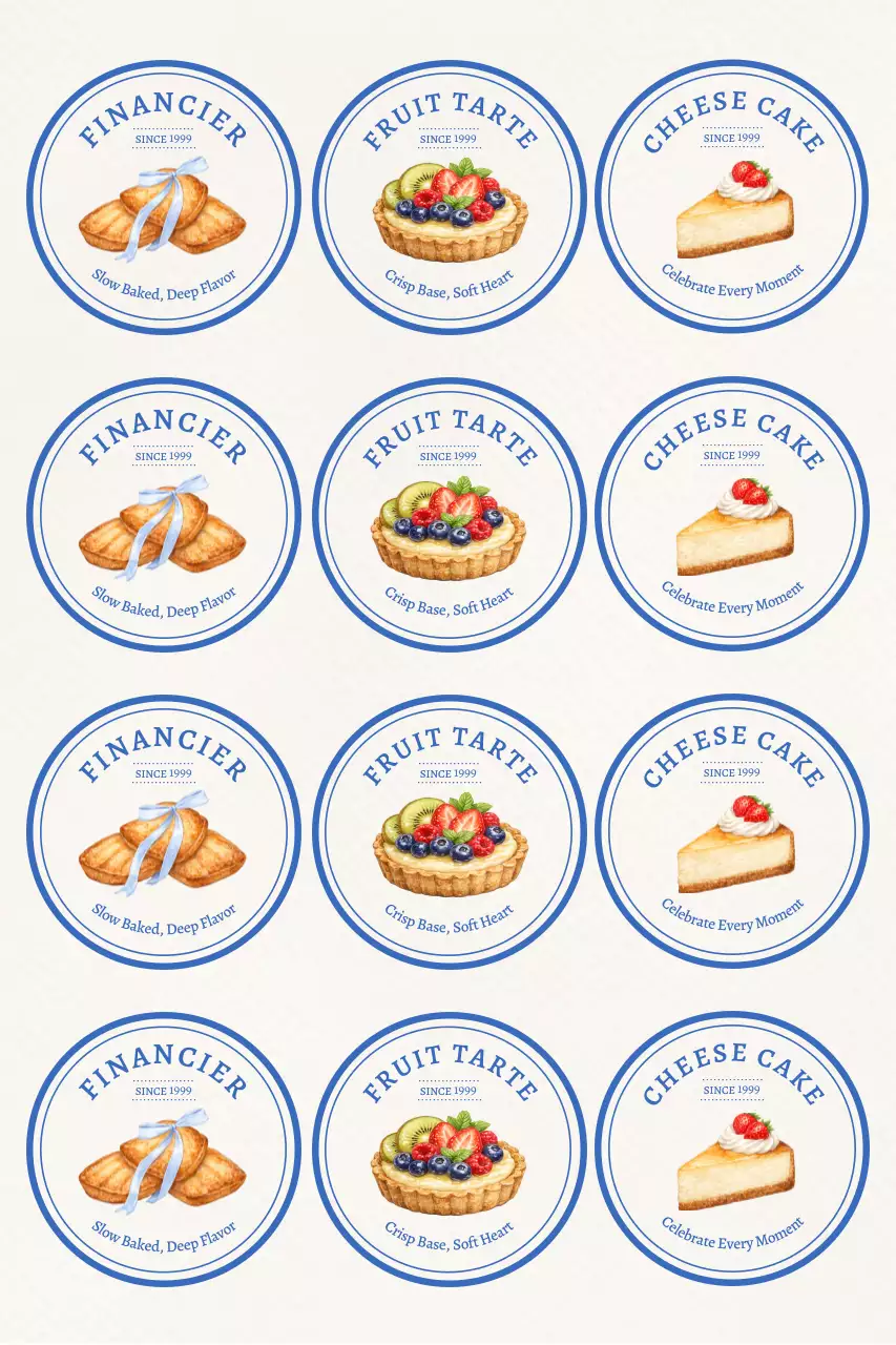 흰색 깔끔 베이커리 메뉴 홍보