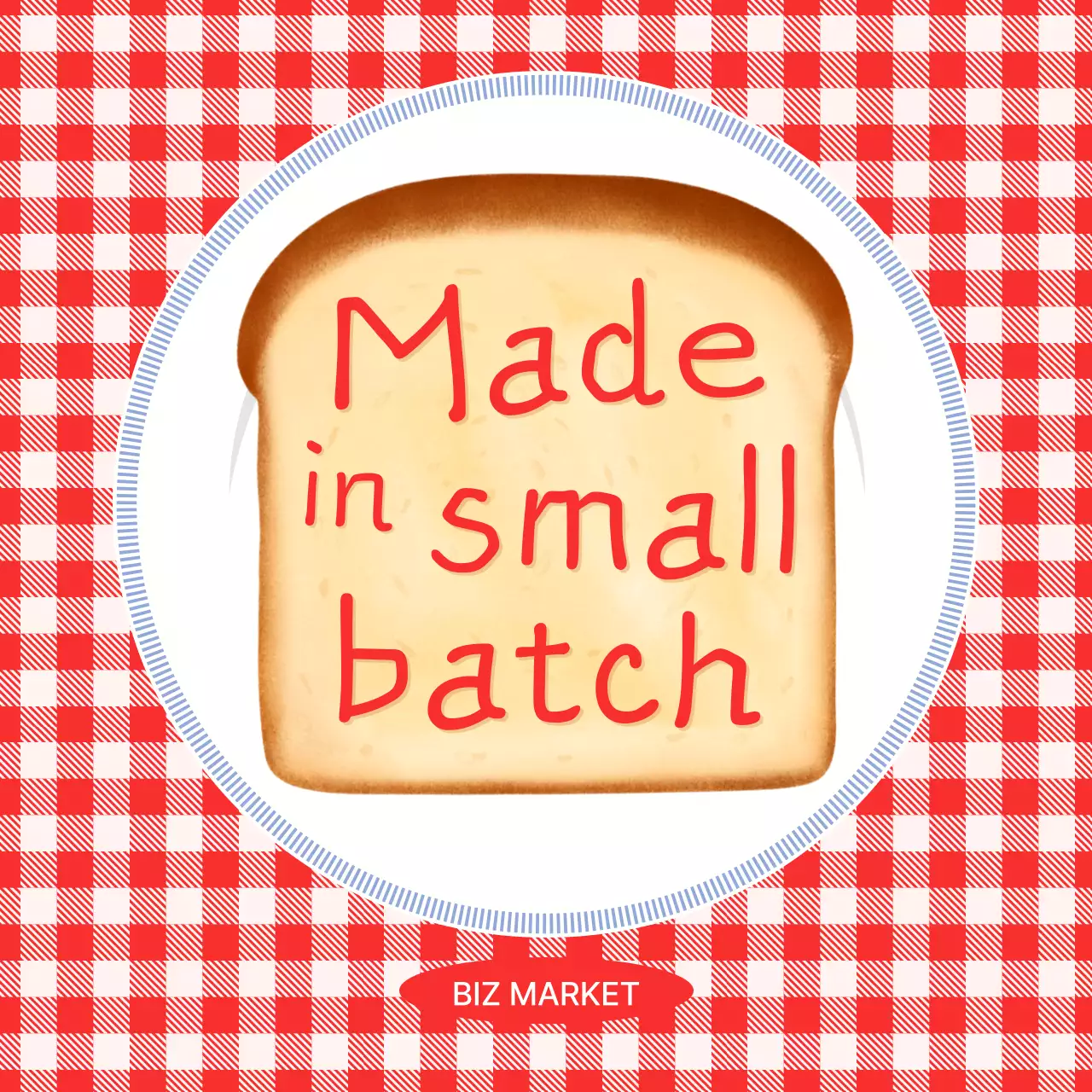 빨강 심플 수제음식 메뉴 홍보