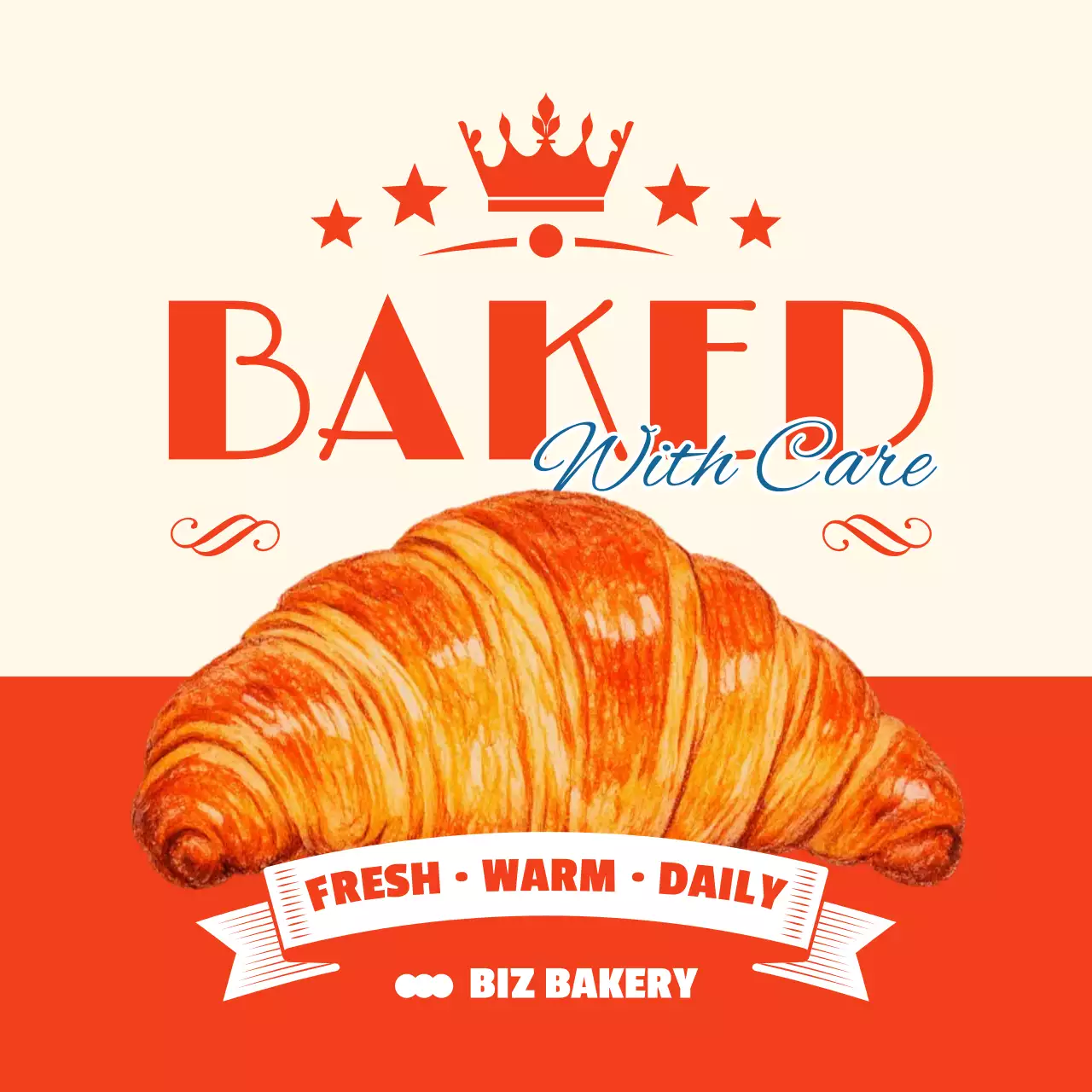 주황 심플 베이커리 홍보