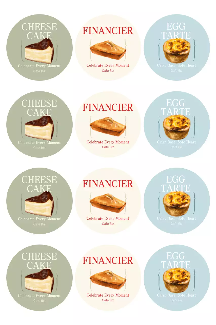 파랑 미니멀 디저트 메뉴 홍보