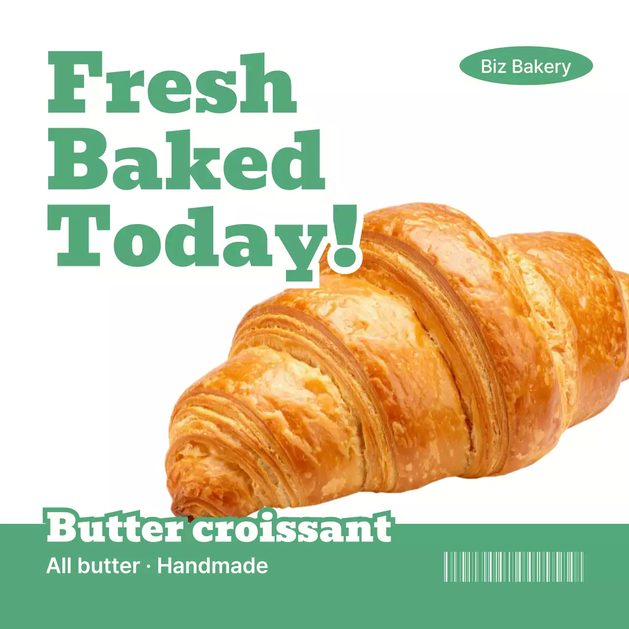 초록 심플 베이커리 메뉴 홍보