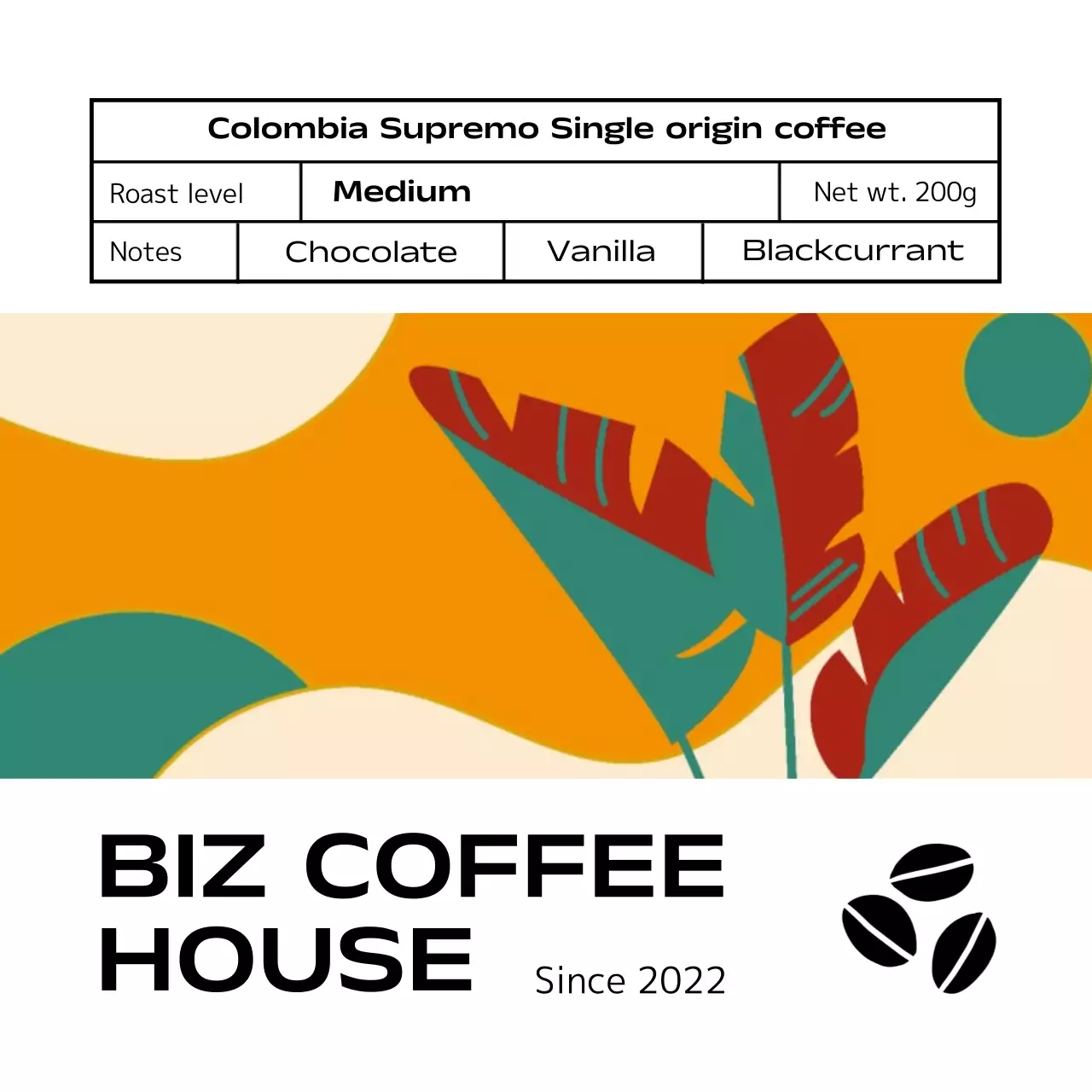 오렌지 미니멀 커피 메뉴 홍보