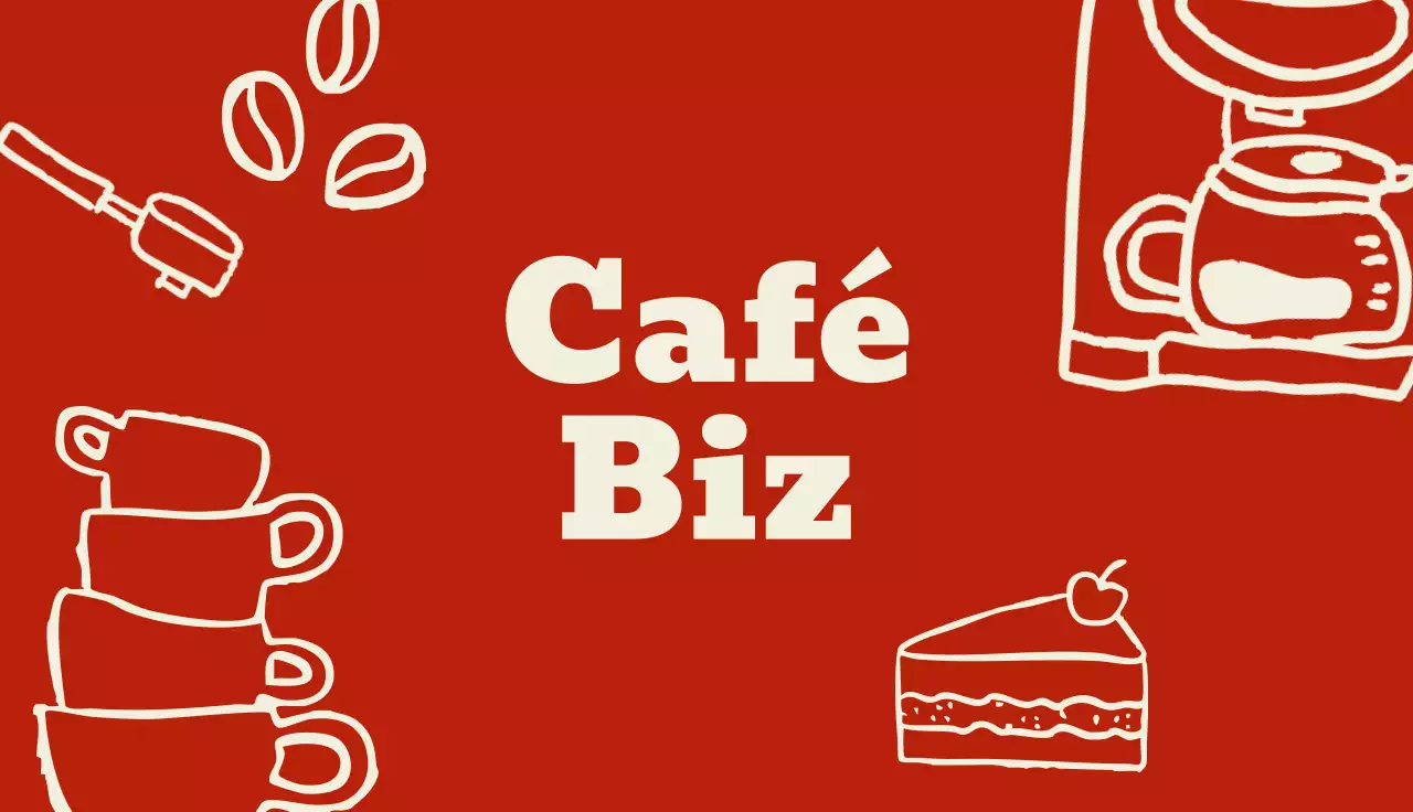 빨강 심플 카페 홍보