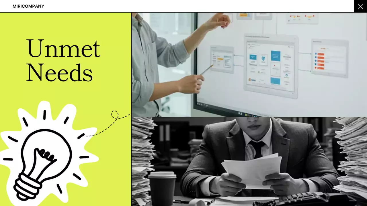 회색의 심플한 비즈니스 아이디어 기획서